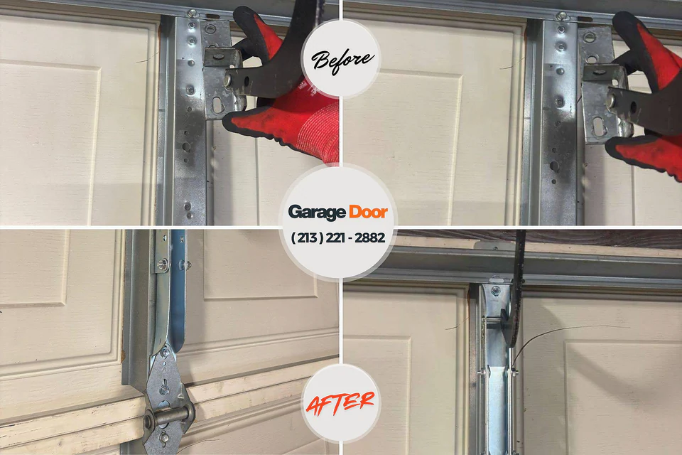 Before and after: garage door spring repair East Milton, FL